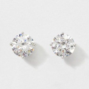 Touchstone Crystal by Swarovski Legacy Earrings- Sterling and Zirconia 3/8"